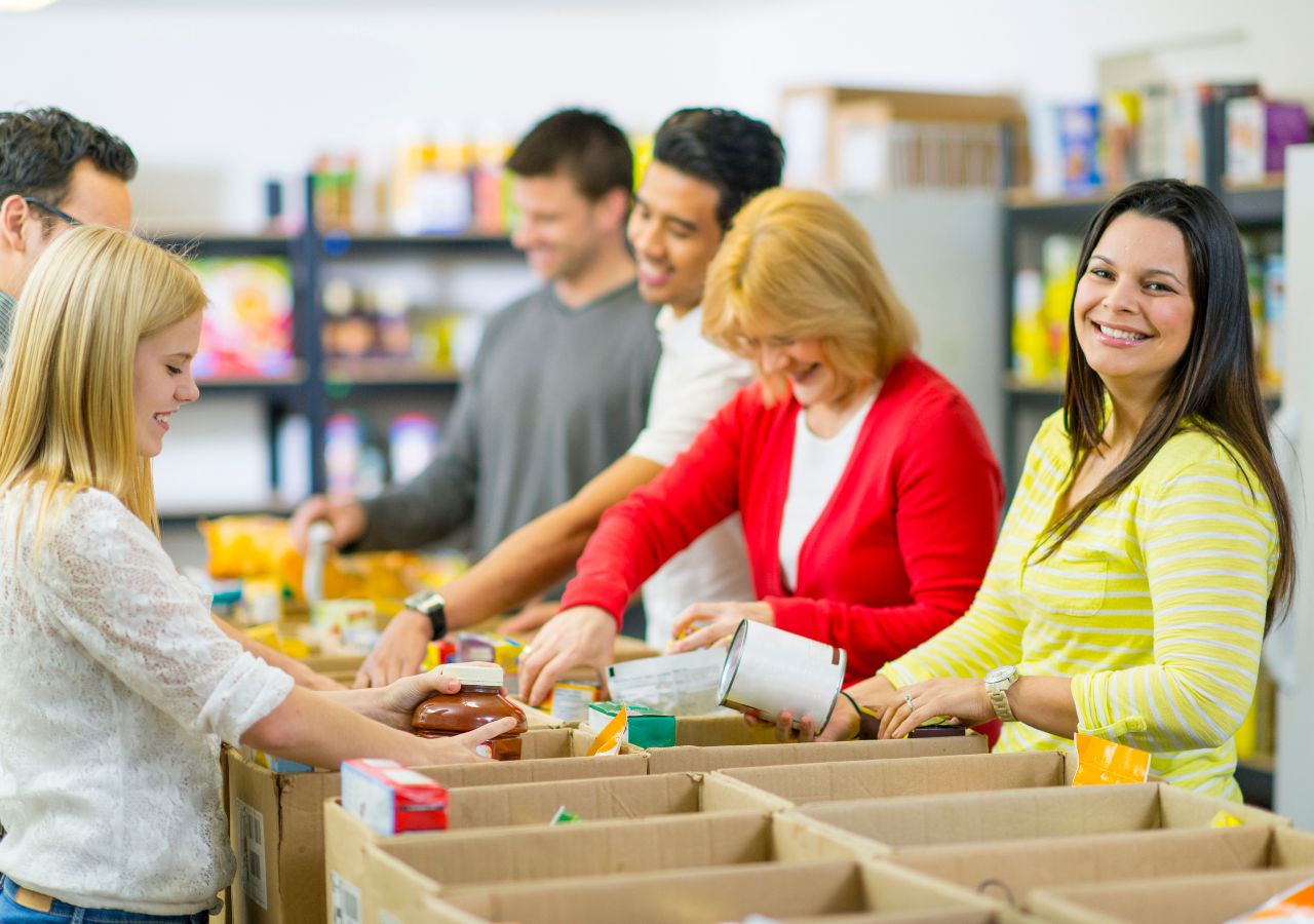 Photo of food bank to illustrate 4 Ways Volunteering Can Help Your Professional Career