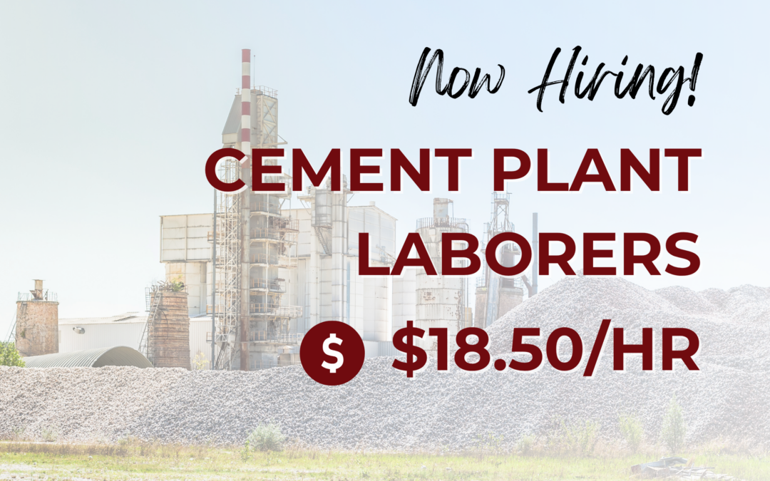 Now Hiring: Cement Plant Laborers – Lucerne Valley, CA