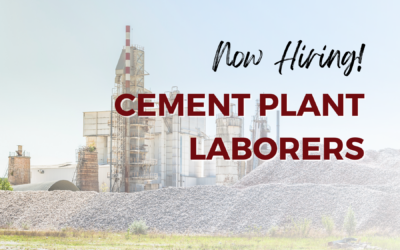 Now Hiring: Cement Plant Laborers – Apple Valley, CA