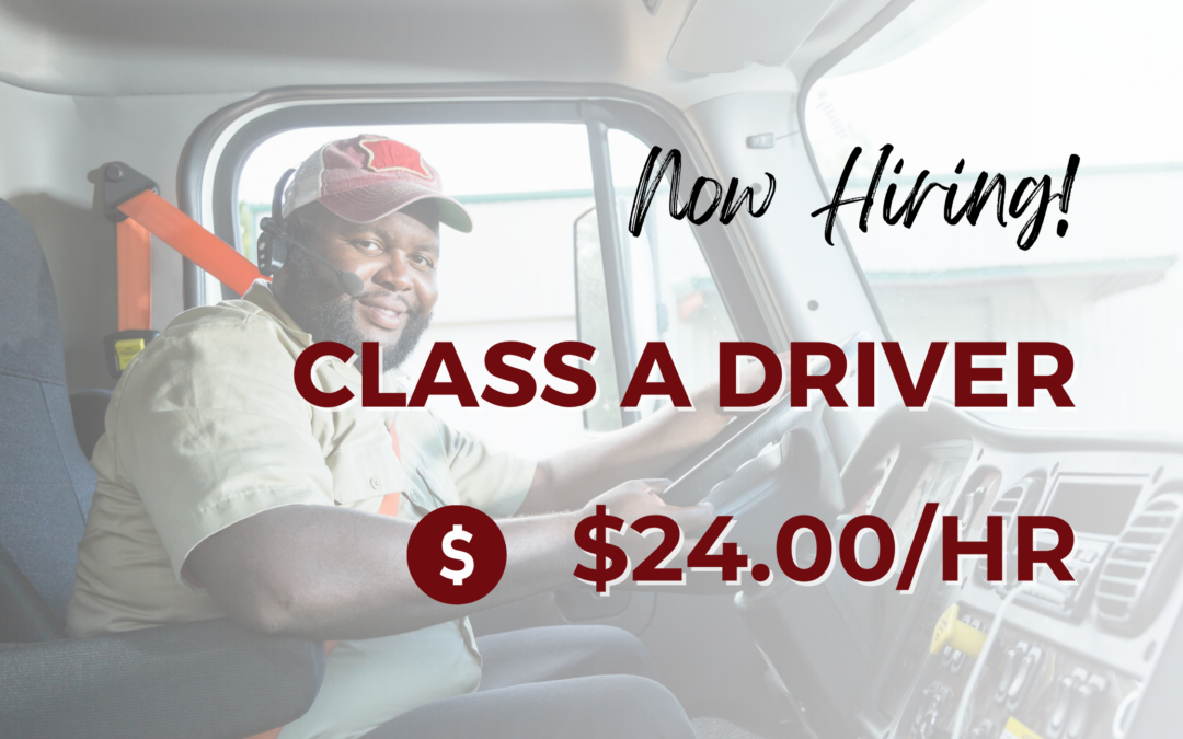 Now Hiring: Class A Driver – Hesperia, CA