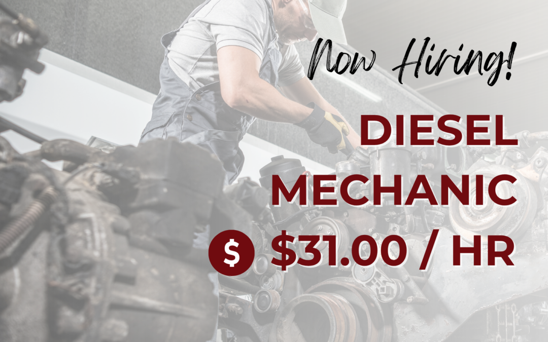 Now Hiring: Diesel Mechanic – Hesperia, CA