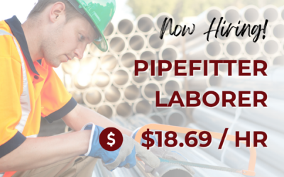 Now Hiring: Pipefitter Laborer – Adelanto, CA