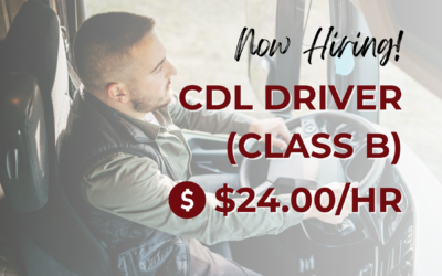 Now Hiring: CDL Driver (Class B) – Hesperia,CA