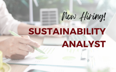 Now Hiring: Sustainability Analyst – Scottsdale, AZ