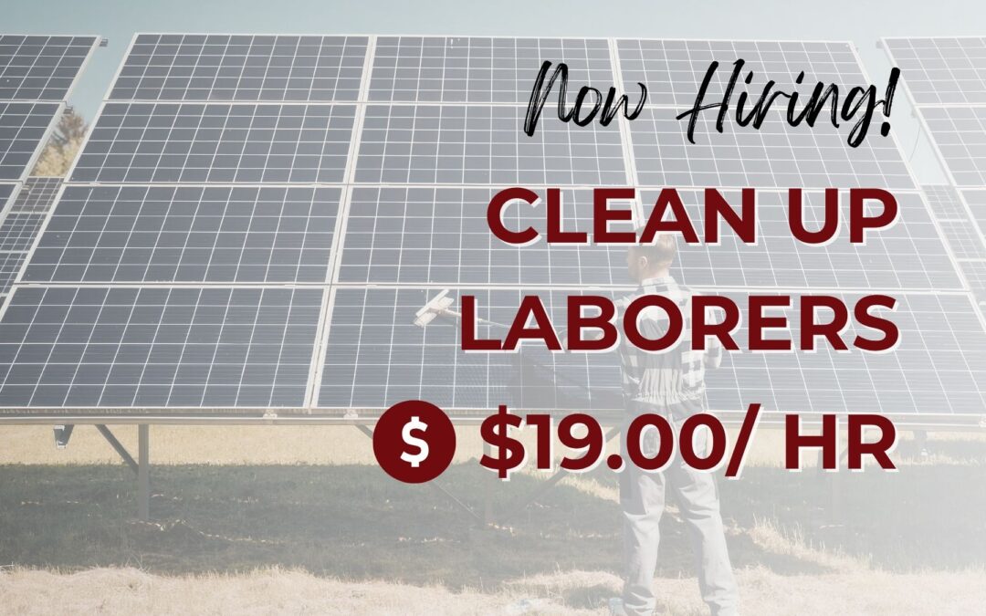 Now Hiring: Clean-Up Crew Member – Barstow, CA