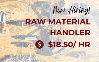 Now Hiring: Raw Material Handler – Victorville, CA