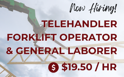 Now Hiring: Telehandler Forklift Operator & General Laborer – Blythe, CA