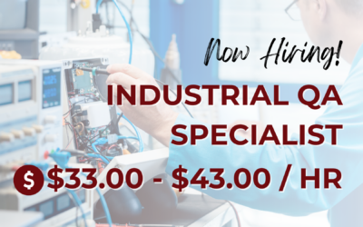 Now Hiring: Industrial QA Specialist – Victorville, CA