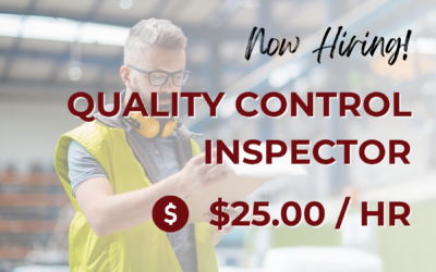 Now Hiring: Quality Control Inspector – Victorville, CA