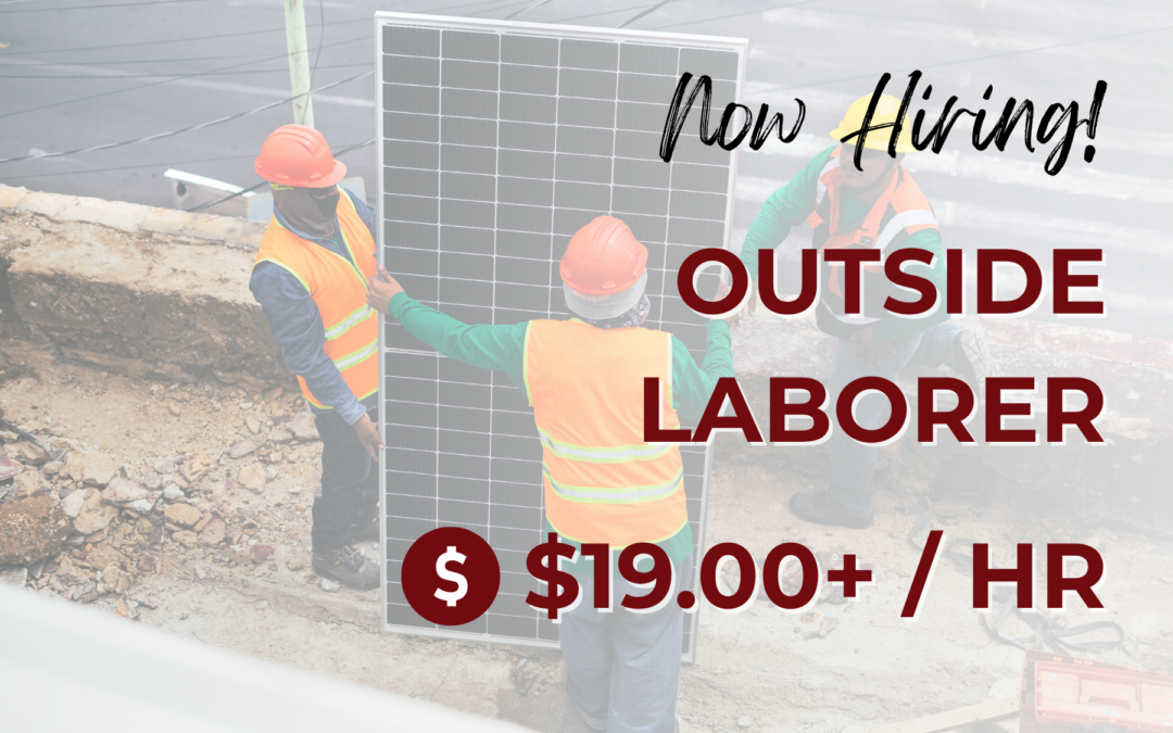 Now Hiring: Outside Laborer — Barstow, CA
