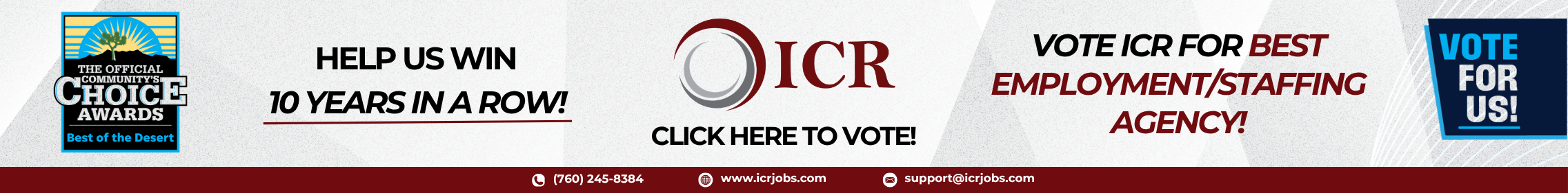 WebHeaderBestoftheDesert Best of the Desert ICR promotional header.